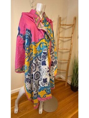 Baroque Gauzy Vintage Style Oversized Scarf/Shawl/Cover Festival Graduation